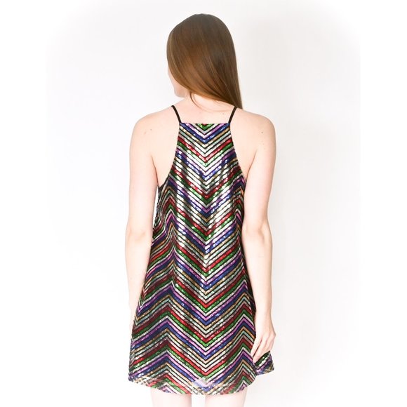 AMANDA UPRICHARD Halette Sequin Shift Mini Dress - Picture 4 of 6